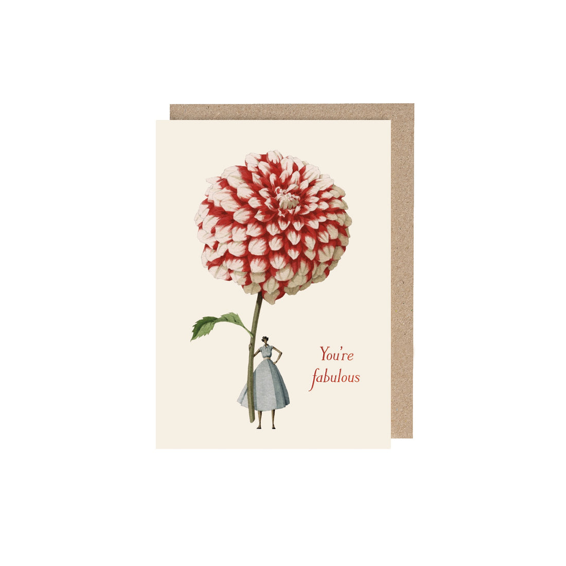 Red and White Dahlia (You&