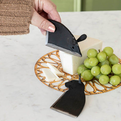 Wrought Iron Cat Cheese Blade