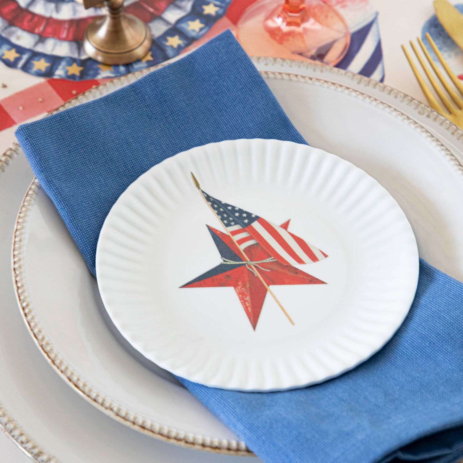 Melamine American Holiday Plate