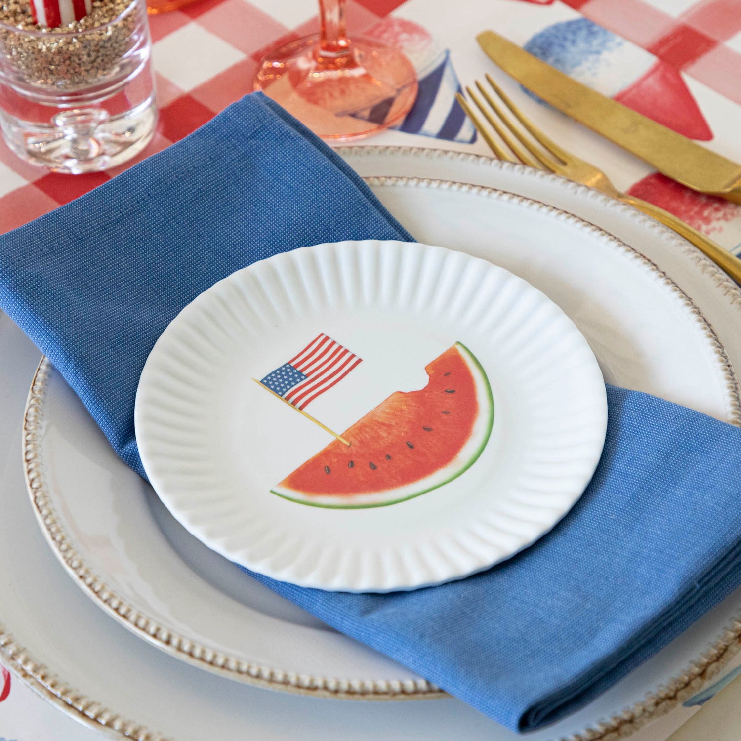 Melamine American Holiday Plate