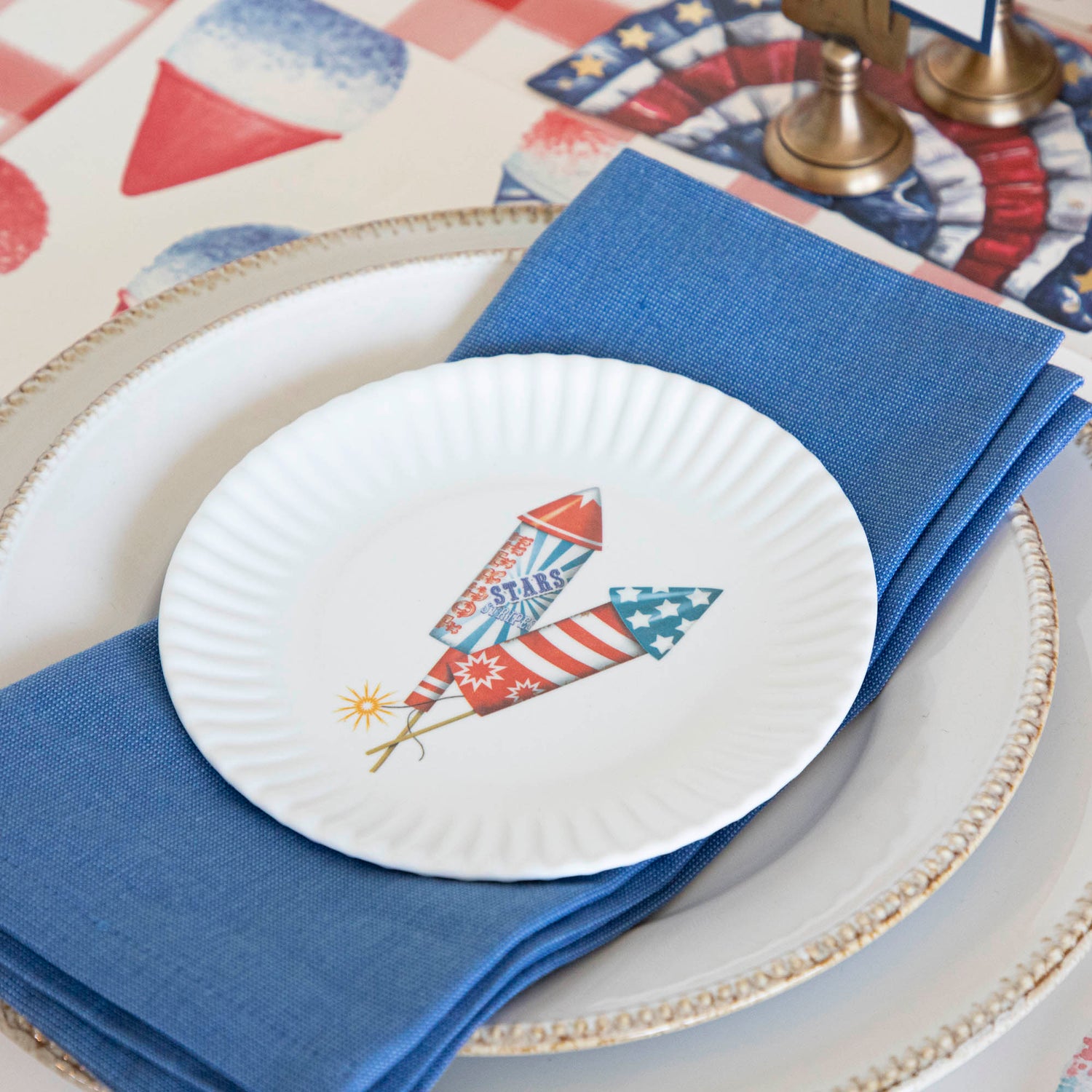 Melamine American Holiday Plate