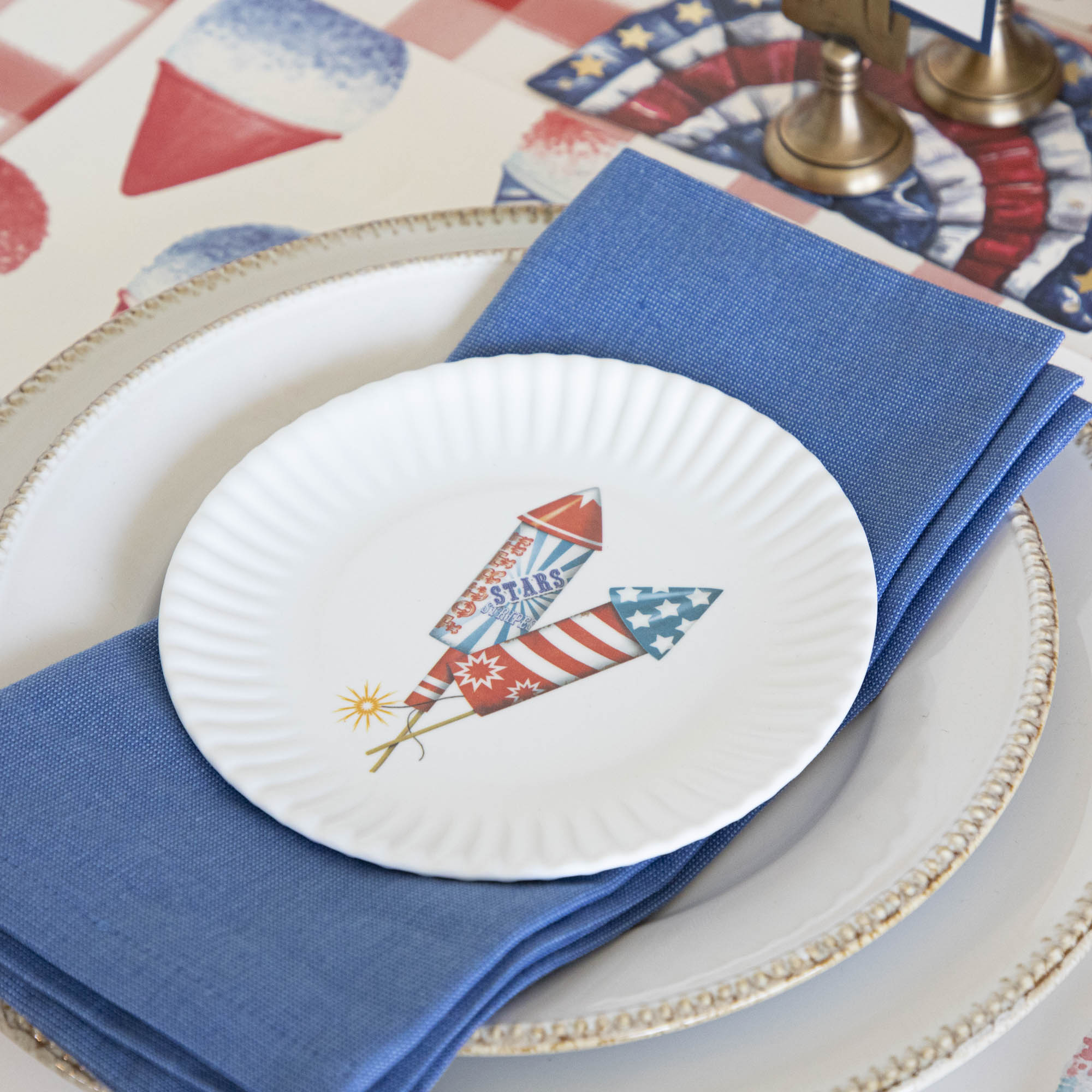 Melamine American Holiday Plate