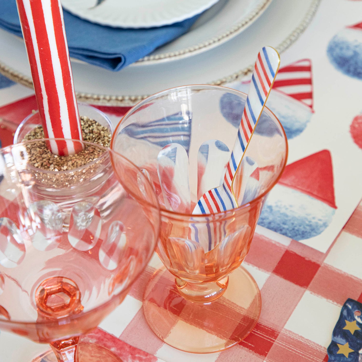 Stainless Steel Americana Spoons, Set of 4