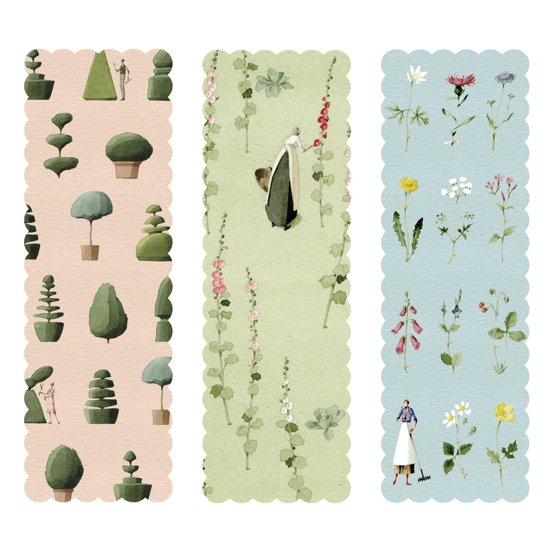 In the Garden Bookmarks Set of 3