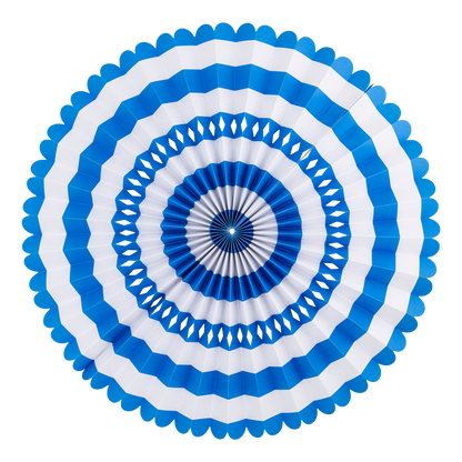 Blue &amp; White Party Fan Set