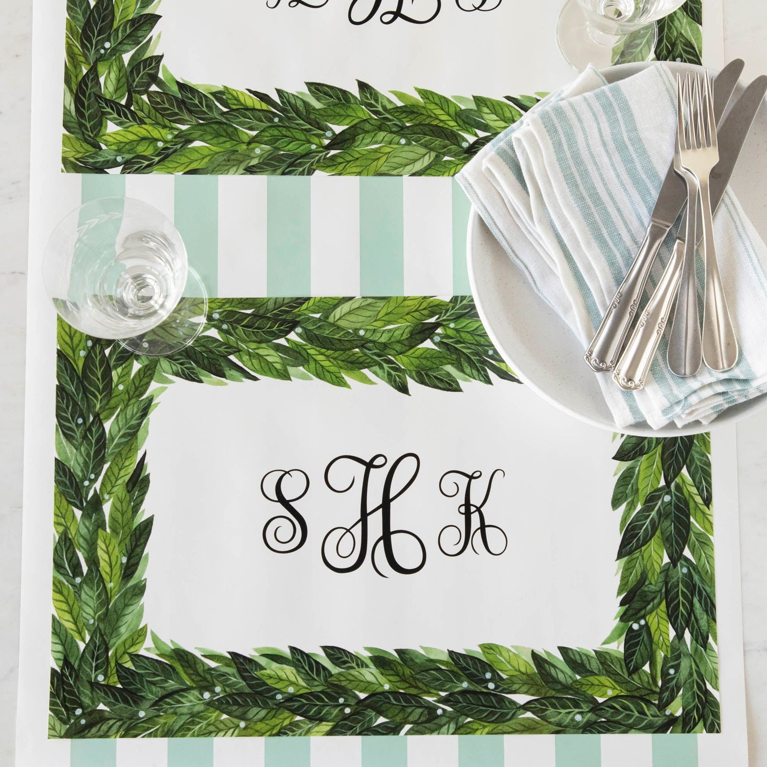 Laurel Monogram Placemat