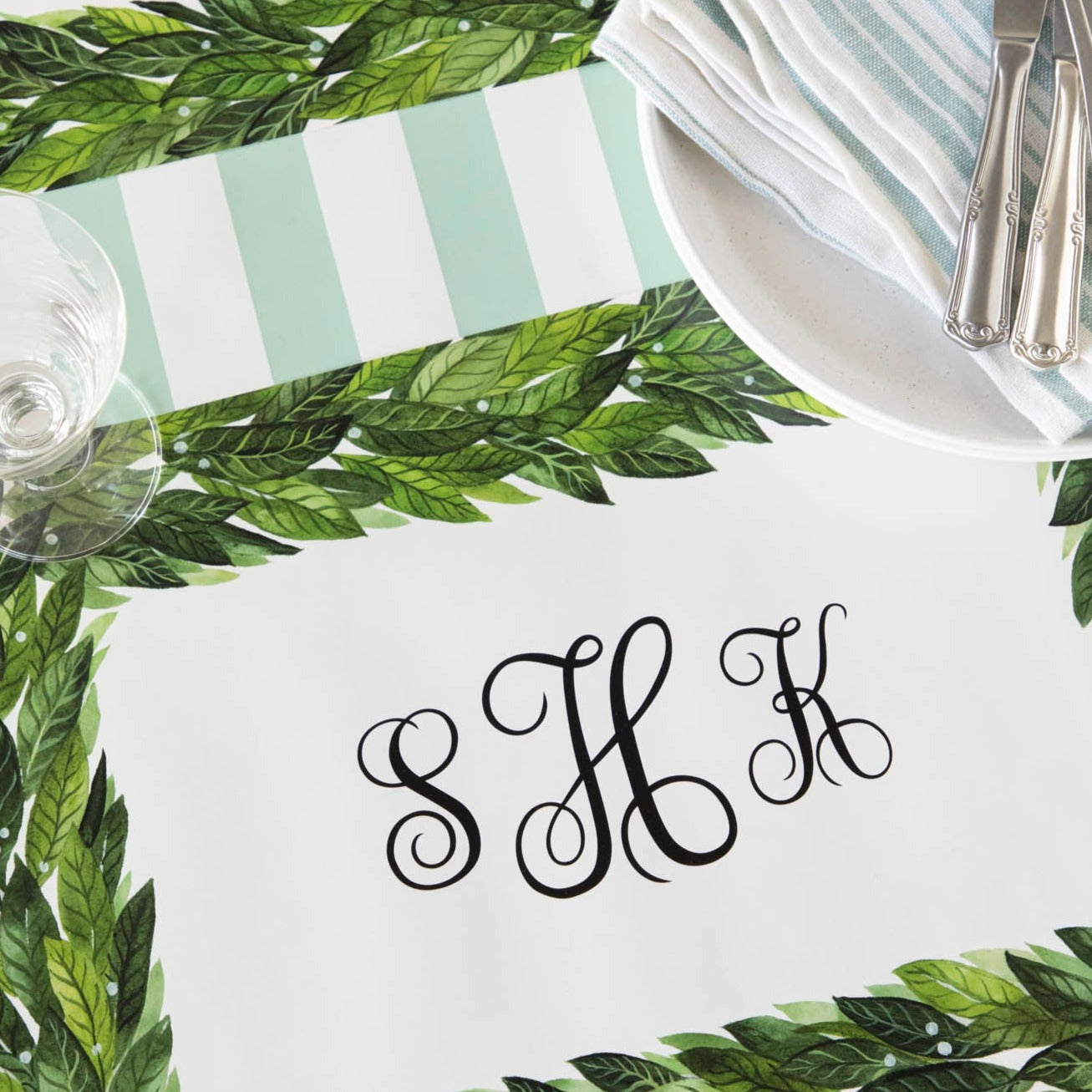 Laurel Monogram Placemat