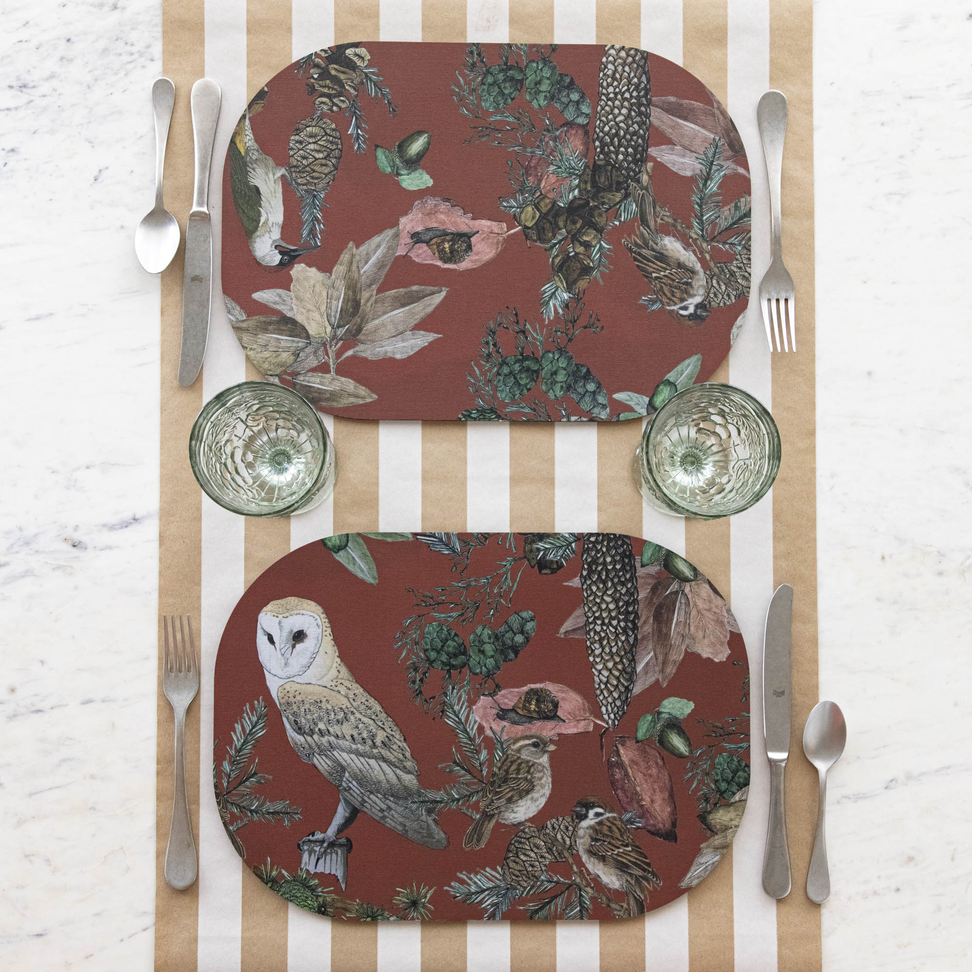 Italian Bird &amp; Floral Placemat, Sold Individually