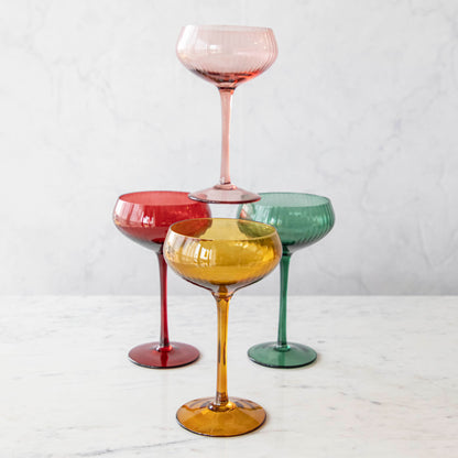 Stemmed Champagne Coupe Glasses