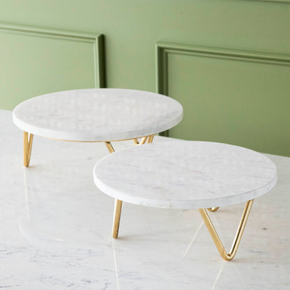 Macarons on a Bidk Home Marble &amp; Brass V-Base Trivet/Cake Plate.