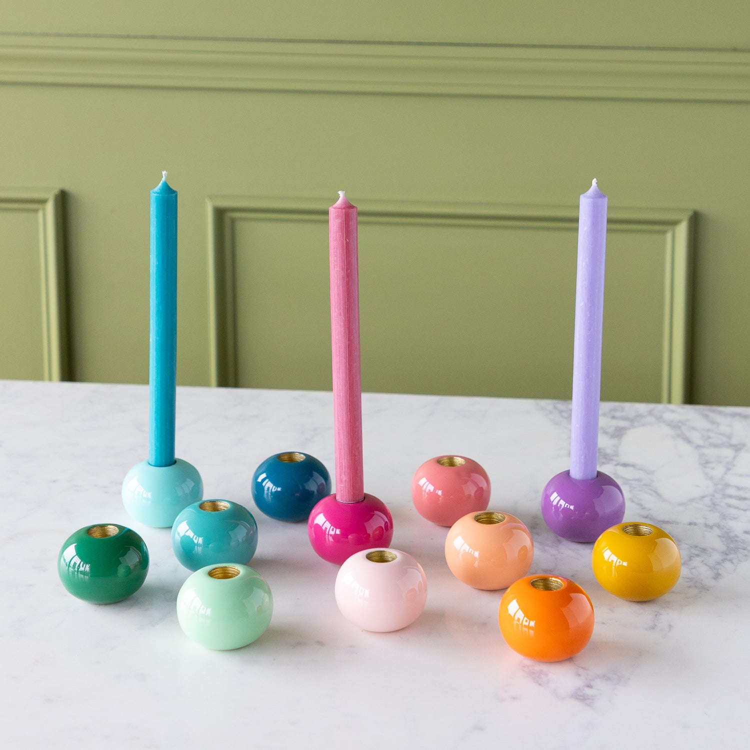 Enamel Ball Candle Holder