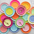 A stack of colorful, Glitterville&