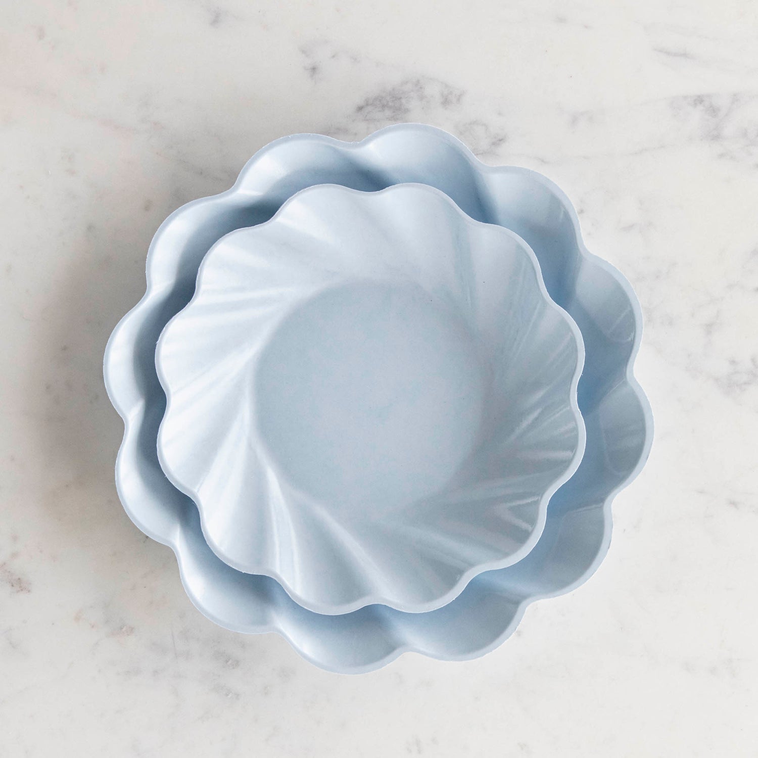 Wavy Eco Sky Blue Plates