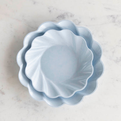 Wavy Eco Sky Blue Plates