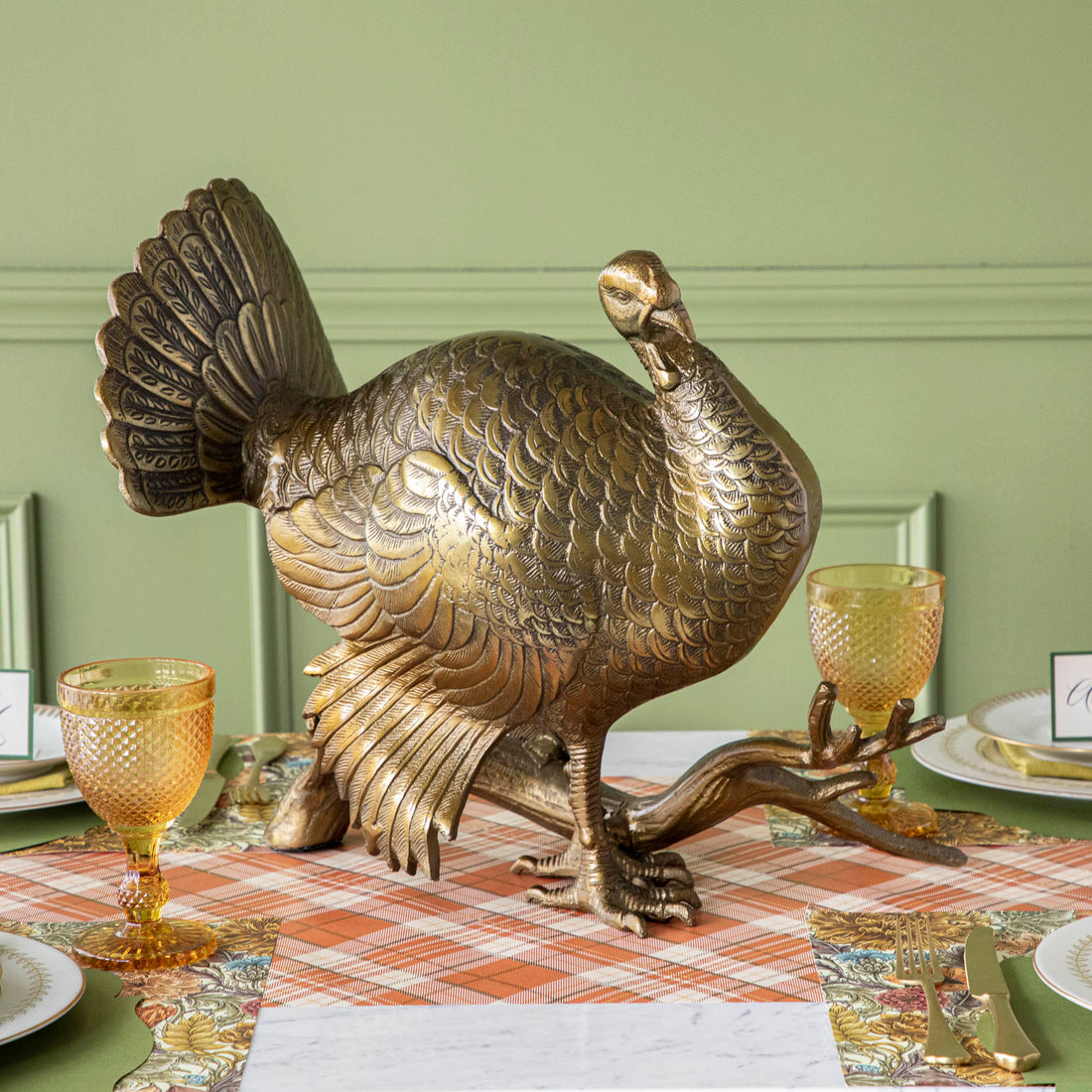 Metal Turkey on a Branch