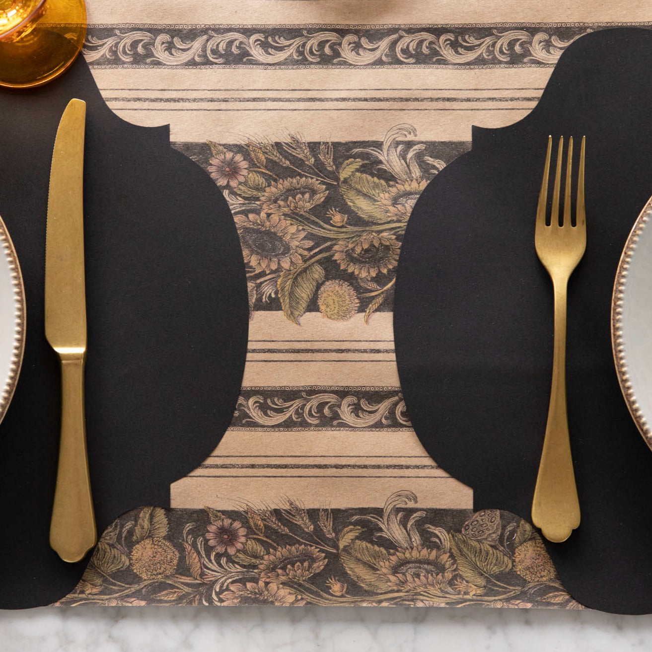Vintage Sunflower Stripe Runner