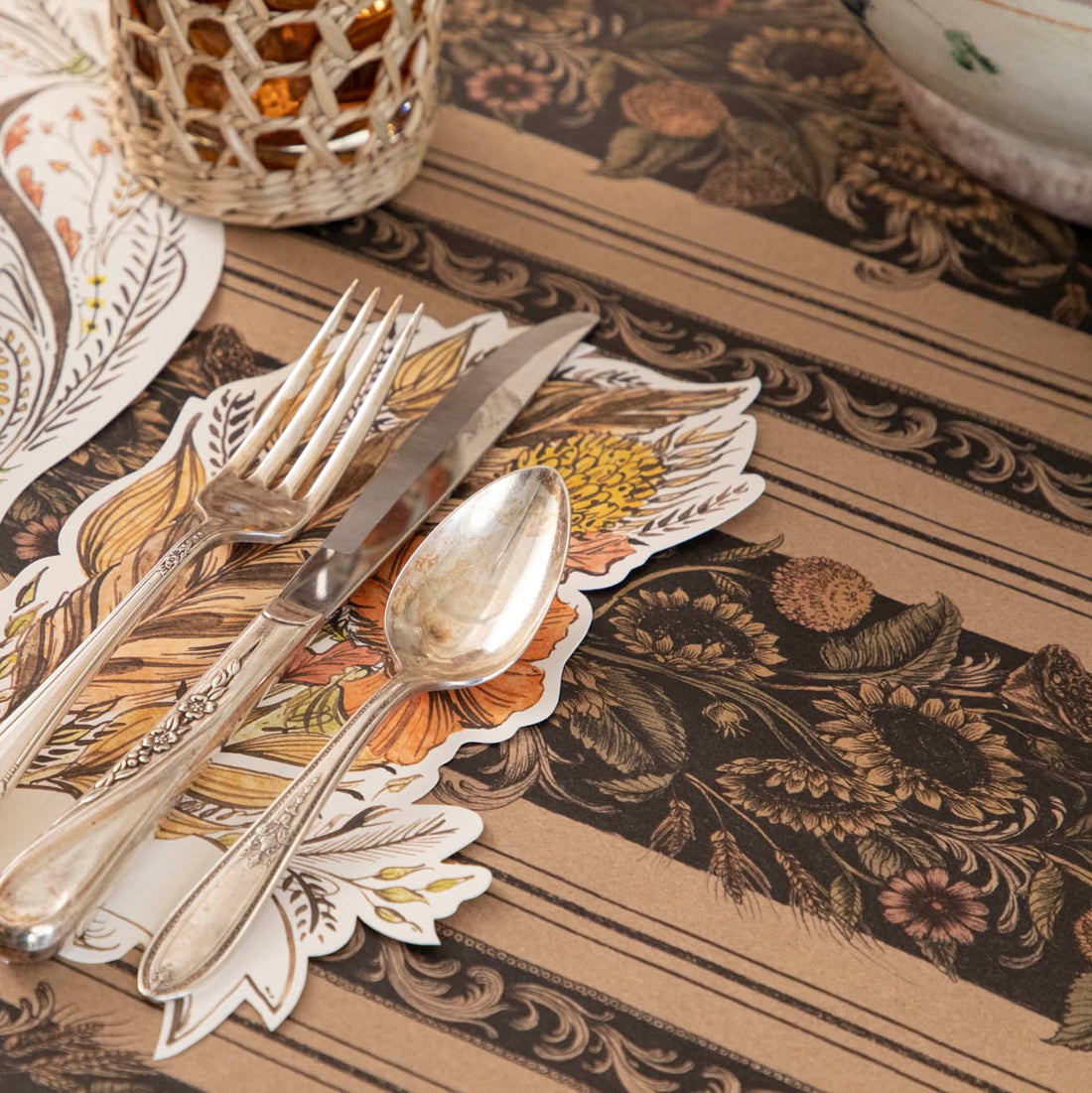 Vintage Sunflower Stripe Runner