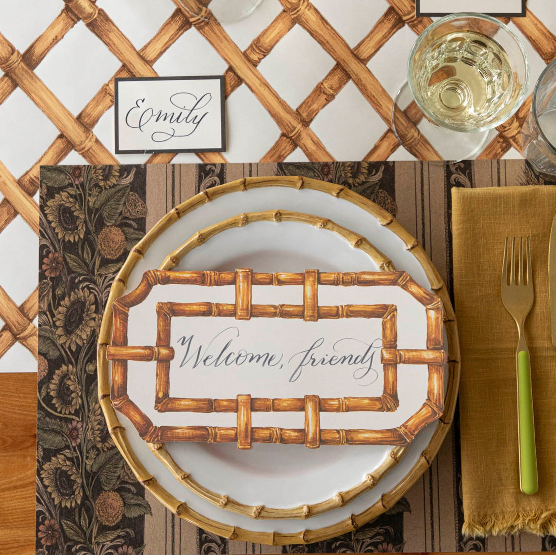 Bamboo Table Card