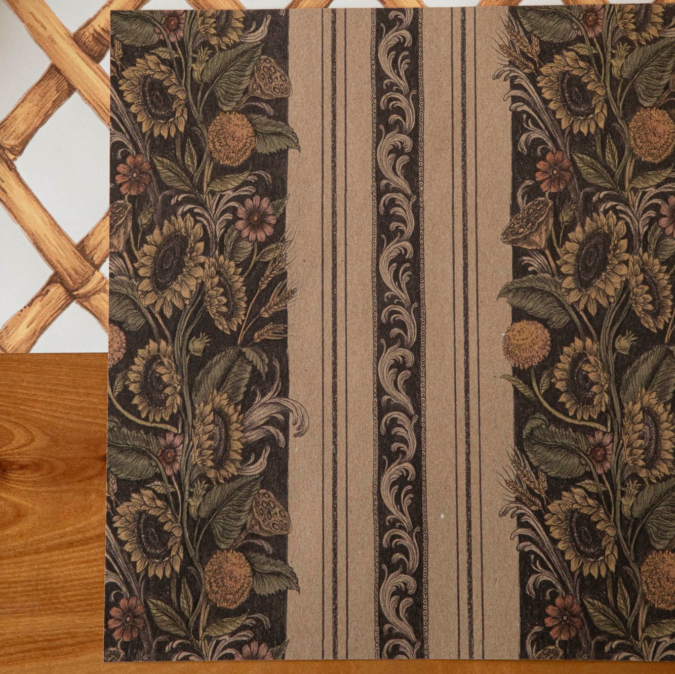 Vintage Sunflower Stripe Placemat