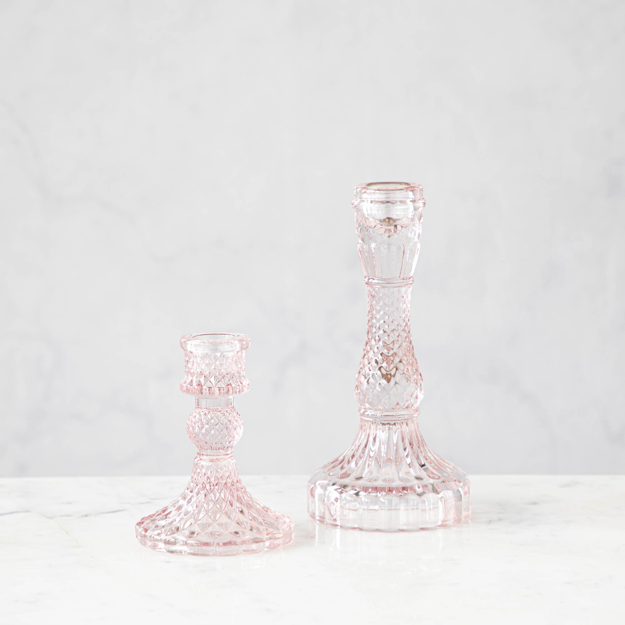 Vintage Pink Candlestick