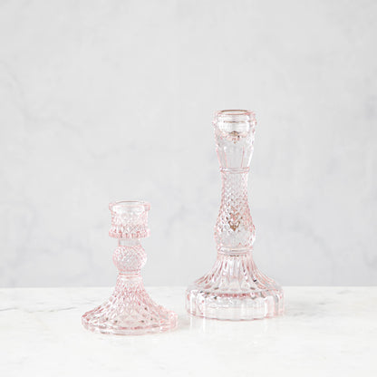 Vintage Pink Candlestick