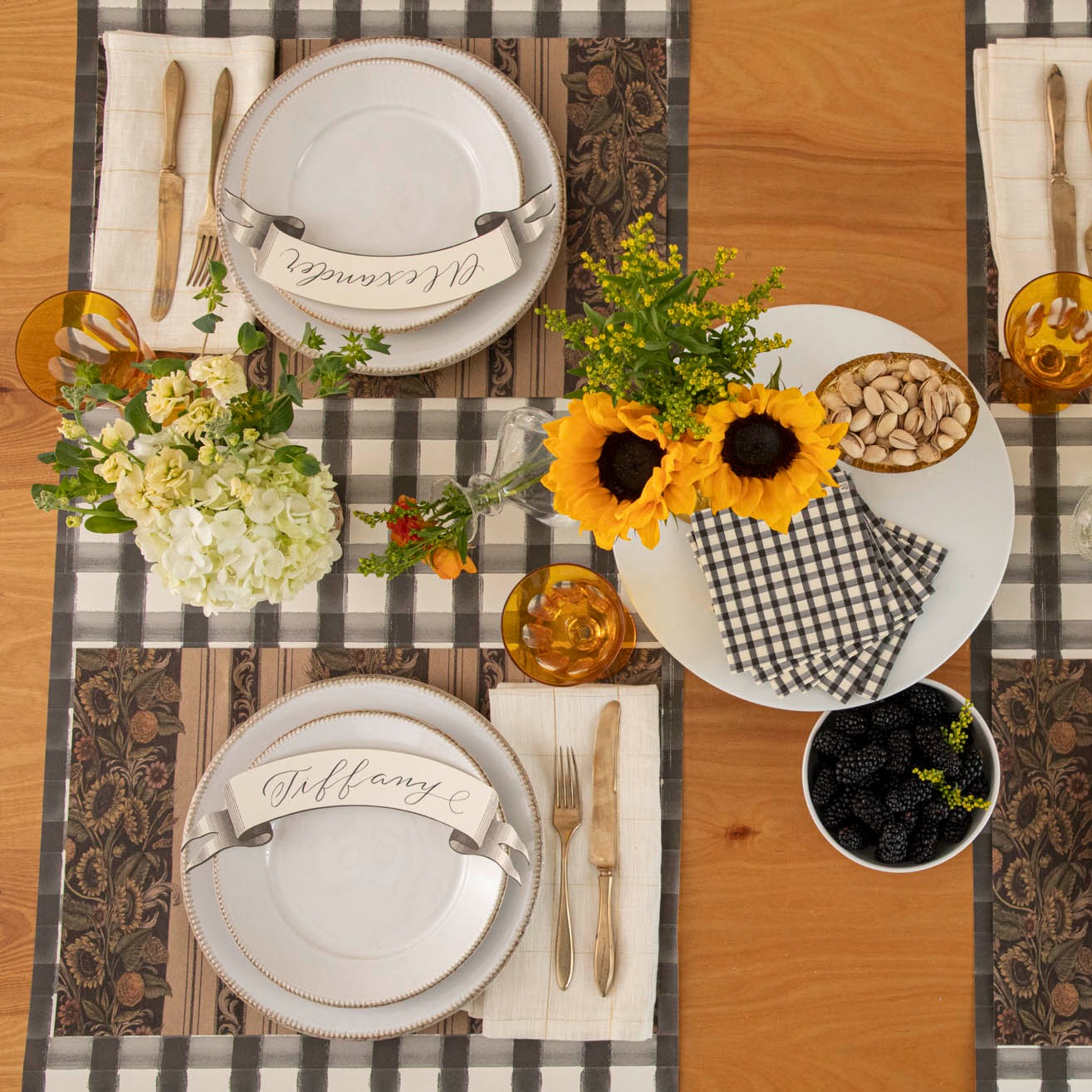 Vintage Sunflower Stripe Placemat