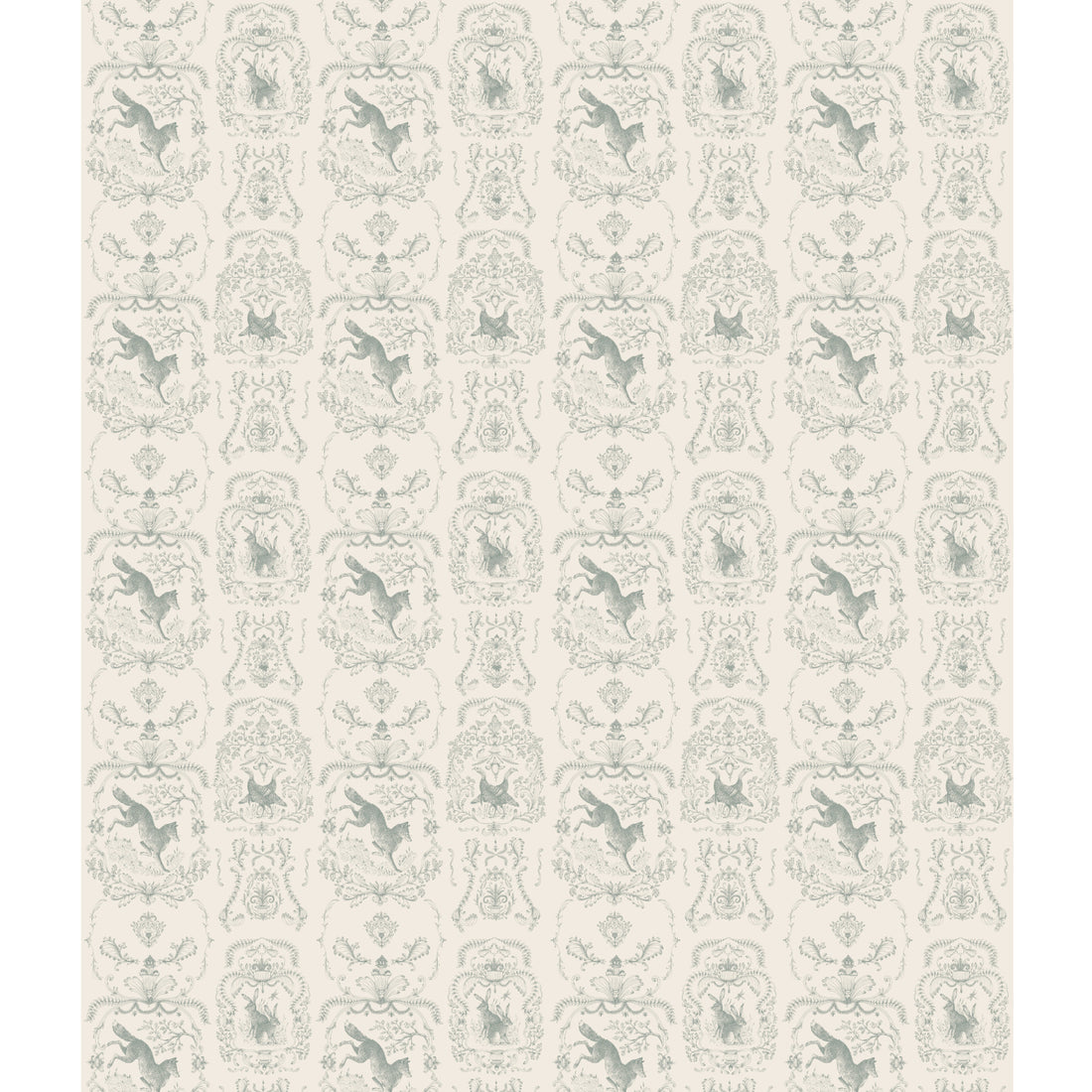 Slate Fable Toile Wallpaper