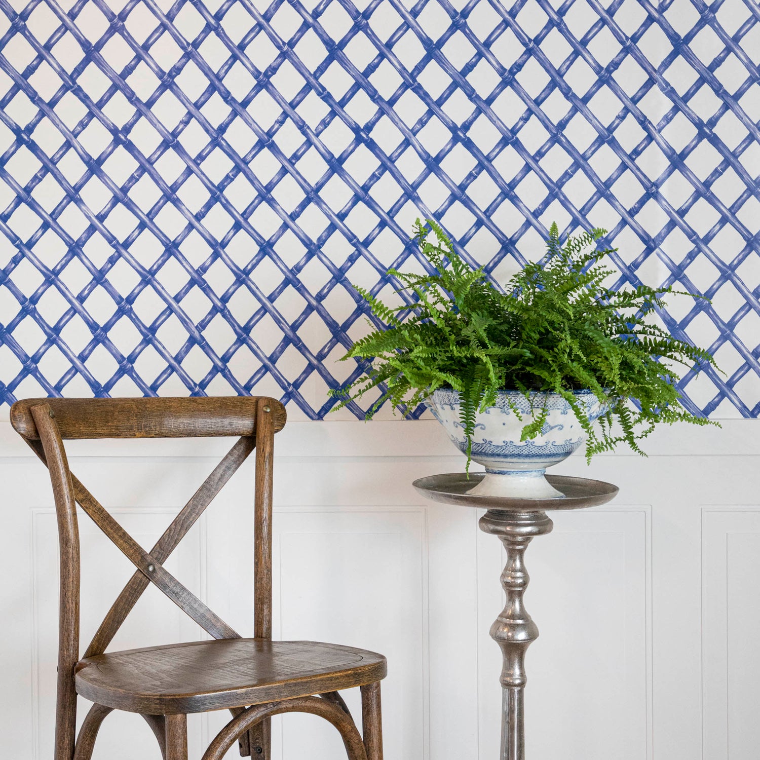 Blue Lattice Wallpaper