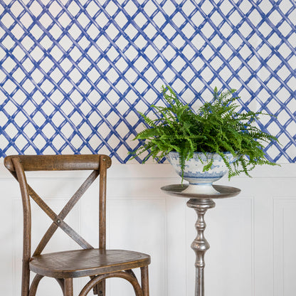 Blue Lattice Wallpaper