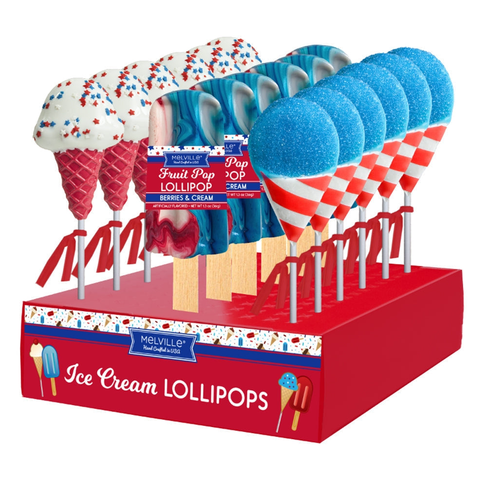 Patriotic Ice Cream Lollipop