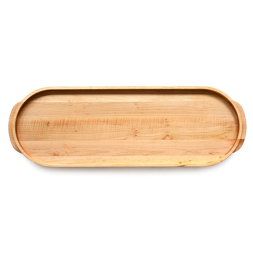 Maple Oval Wooden Buffet Serving Tray