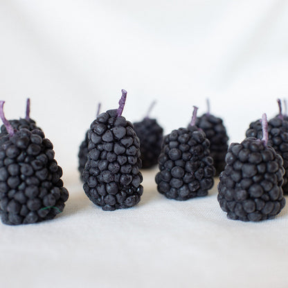 Blackberry Beeswax Birthday Candles