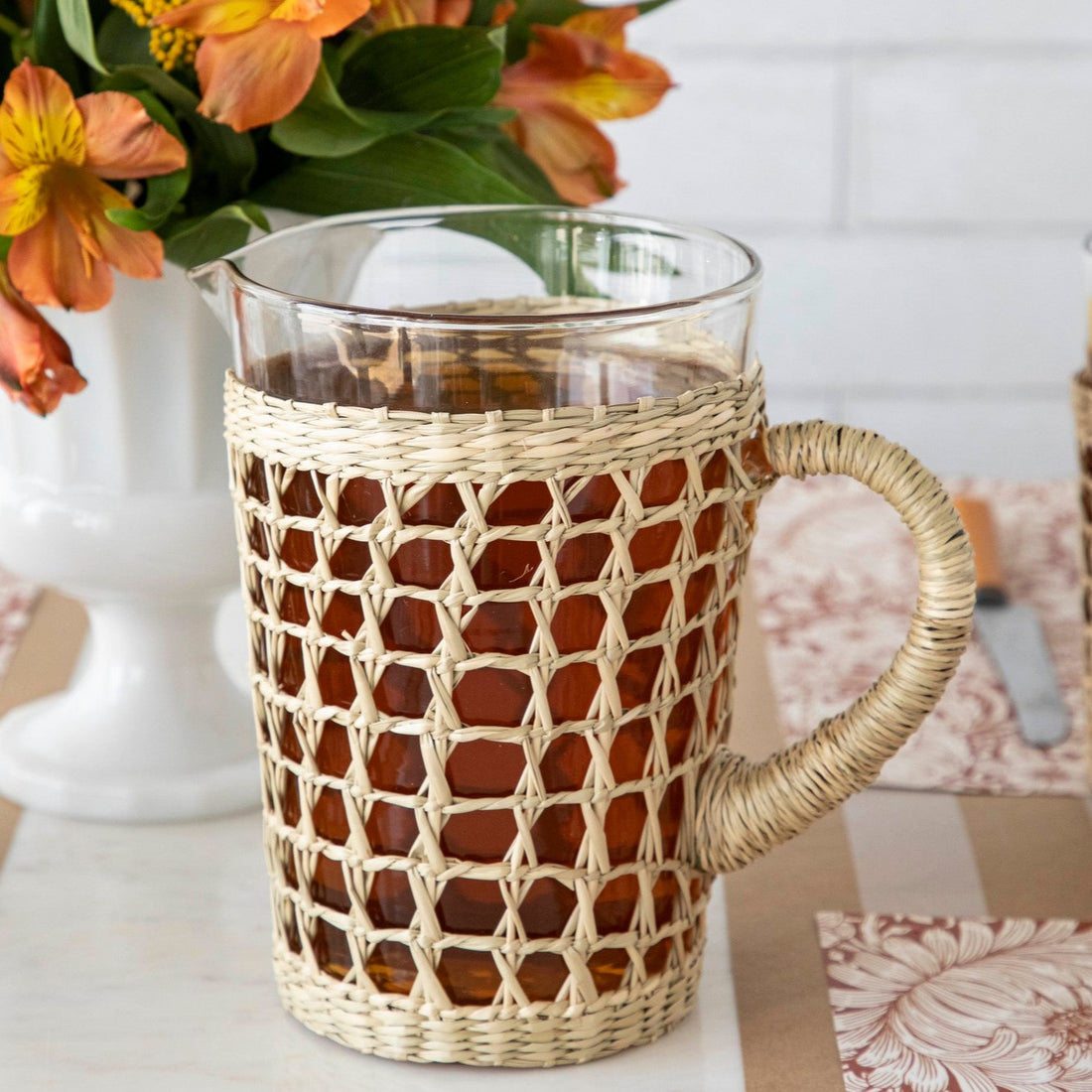 Seagrass Cage Pitcher