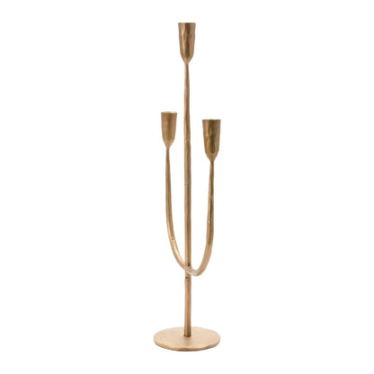 Hand-Forged Metal Candelabra with Antique Finish