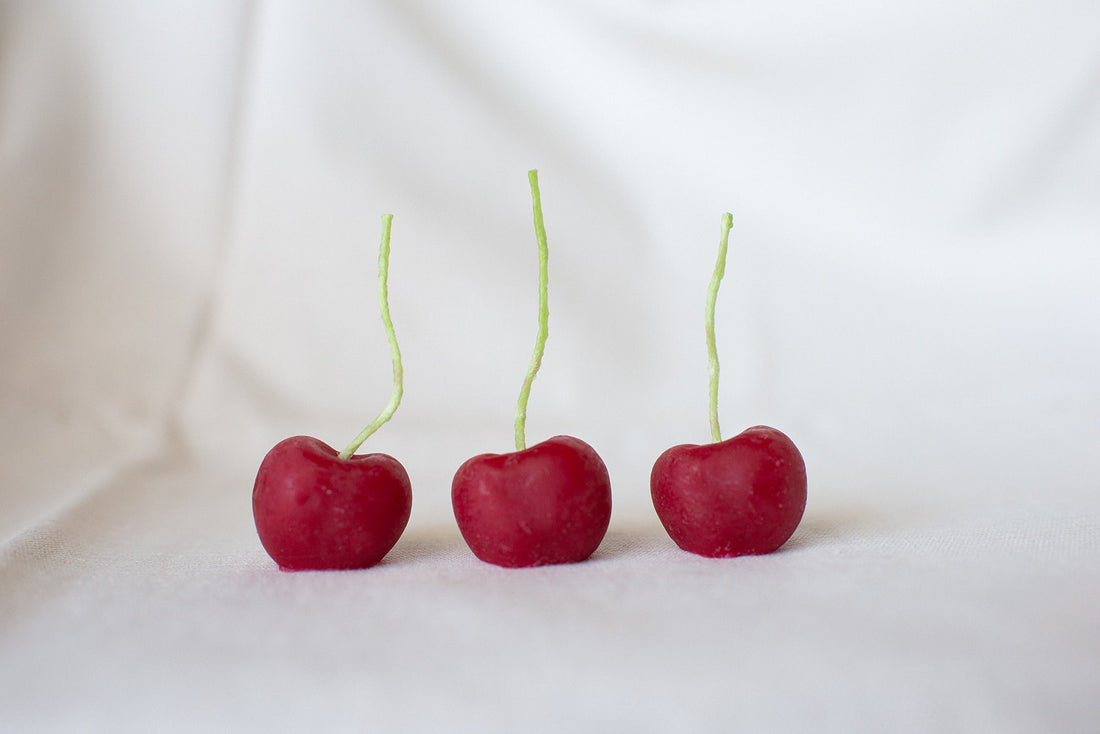 Cherry Beeswax Birthday Candles.