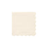 A single Cream Eco Napkin by Meri Meri with scalloped edges against a plain background.