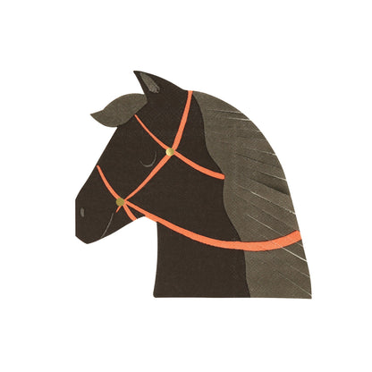 A set of four Meri Meri Horse Napkins in different colors.