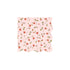 A pink Meri Meri Laduree Marie-Antoinette paper napkin with a floral pattern.