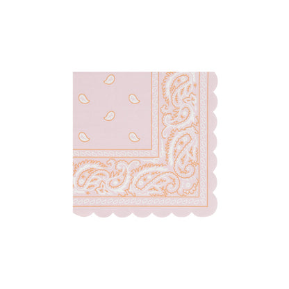 Meri Meri Western Bandana napkin in assorted colors. 