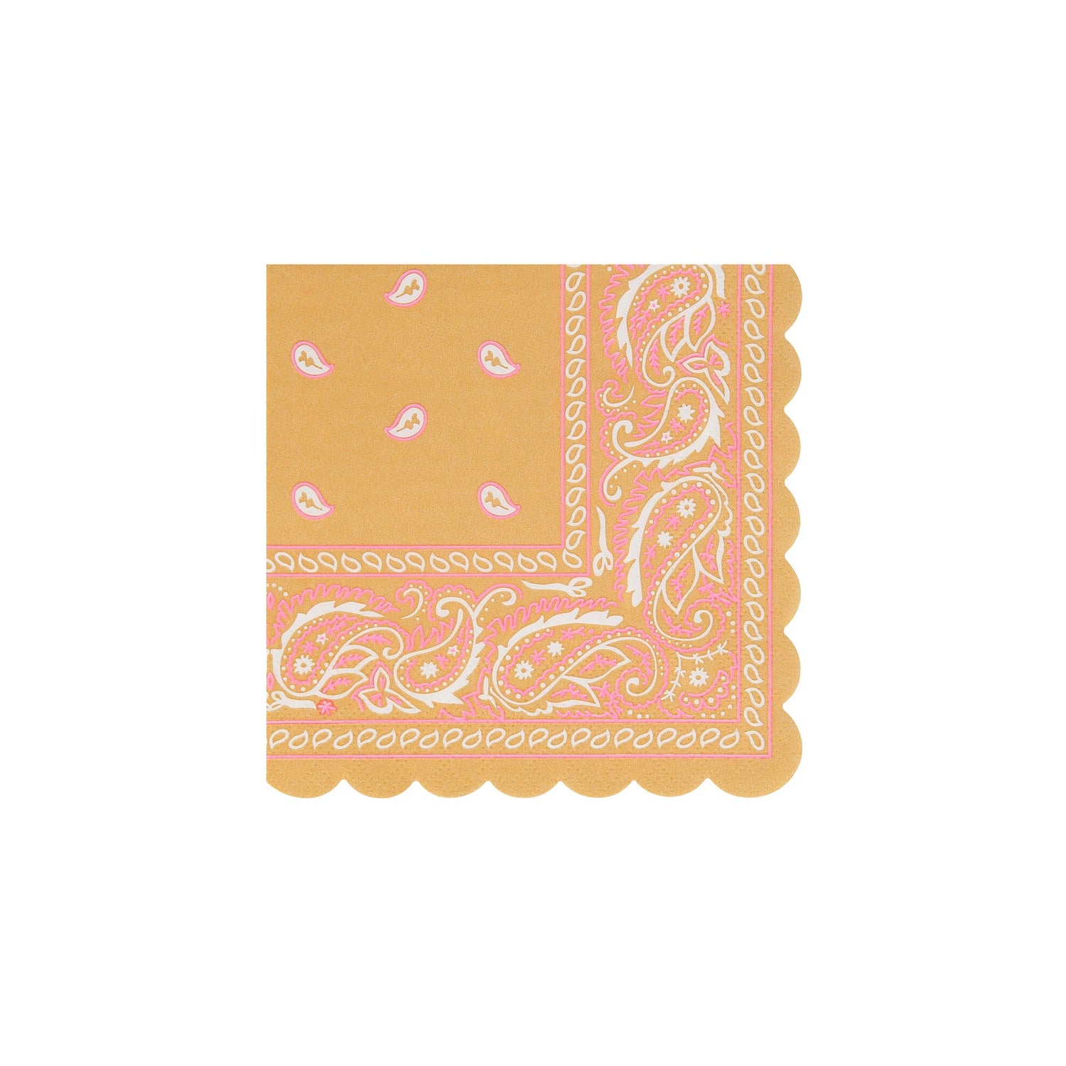 Meri Meri Western Bandana napkin in assorted colors. 