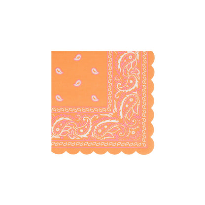 Meri Meri Western Bandana napkin in assorted colors. 