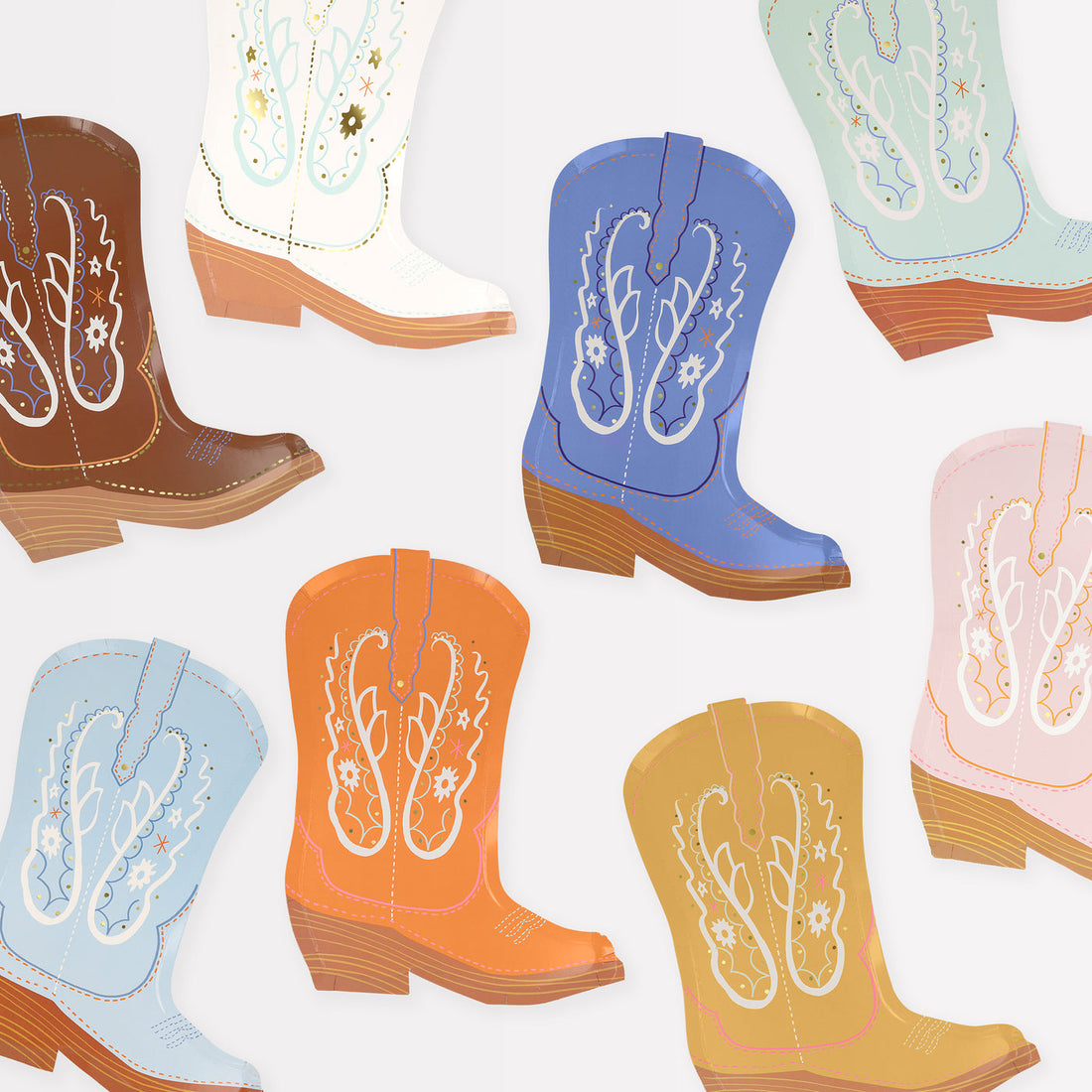 Western Boot Plates in 8 different colors.