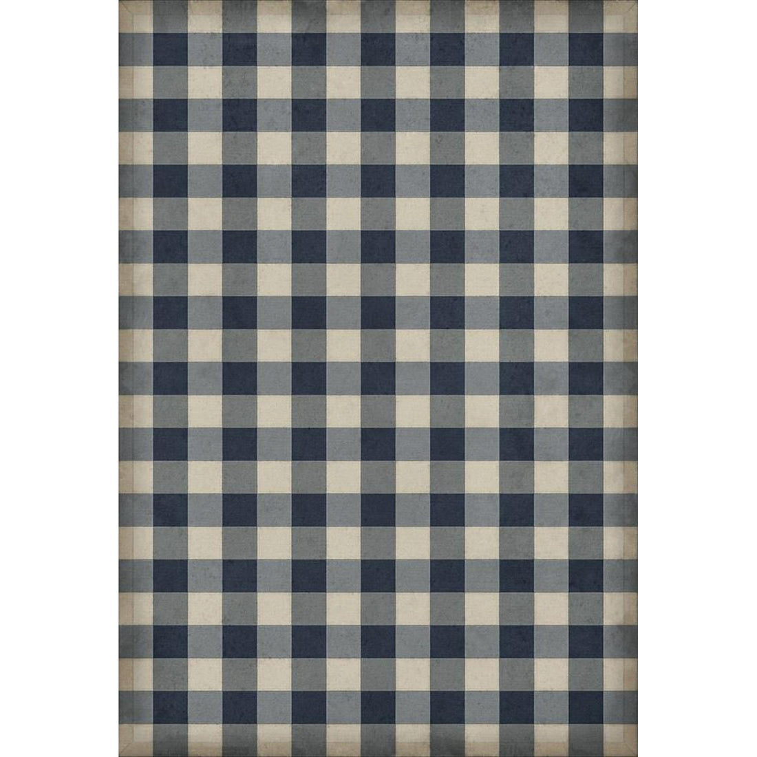 Williamsburg Blue Gingham Vinyl Rug