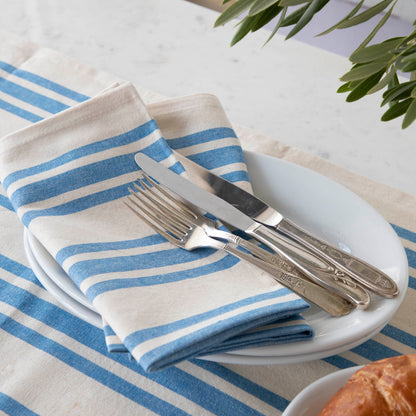 French Blue Striped Napkin