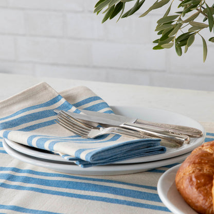 French Blue Striped Napkin