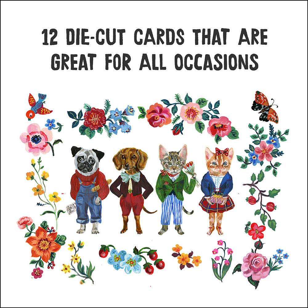 Fancy Fauna Notecards with artwork by Nathalie Lété. 