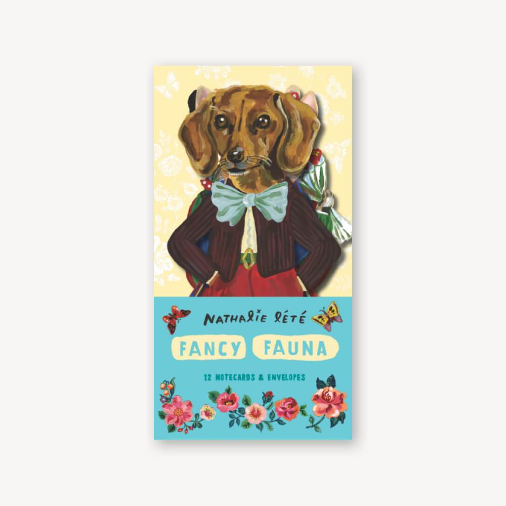 Fancy Fauna Notecards with artwork by Nathalie Lété.  