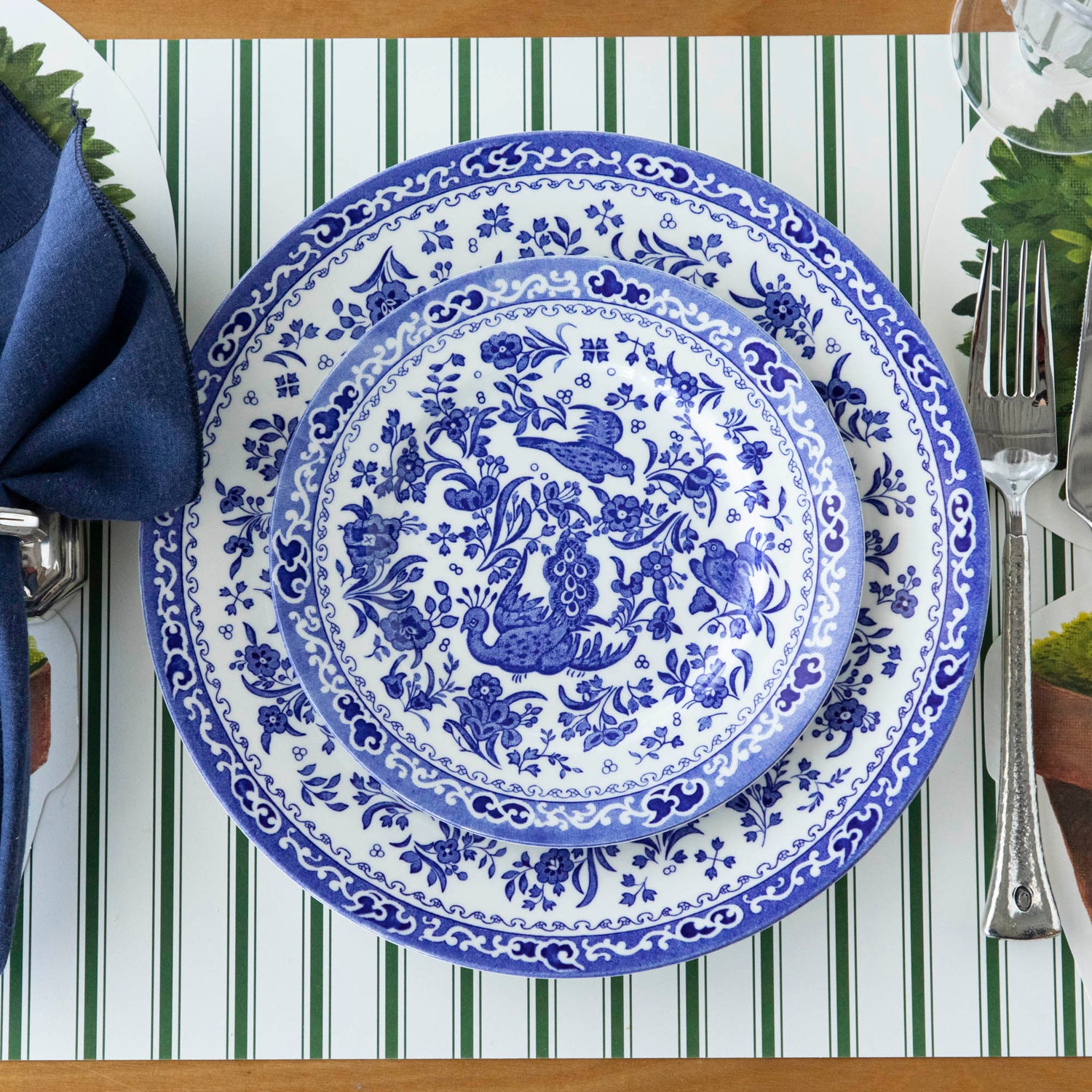 Burleigh Blue Regal Peacock Dinnerware