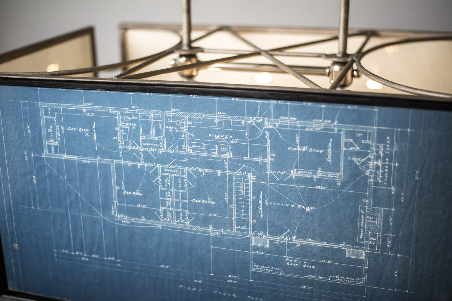 Vintage Blueprint Light