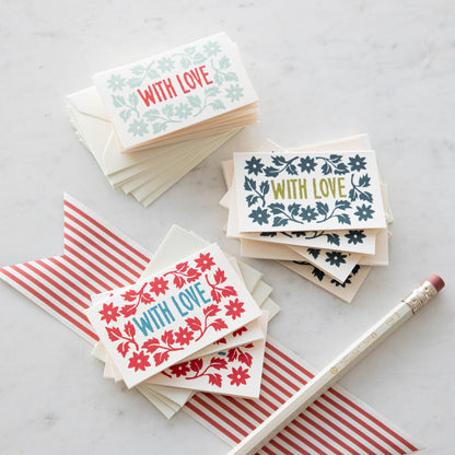 A set of Pack of With Love Cards with the words &quot;with love&quot; on them by Cambridge Imprint.